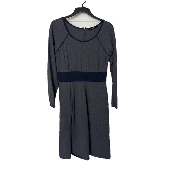 Eshakti Knit Dress Size 8 Gray Blue Fit & Flare Work Casual Basic - Picture 3 of 9